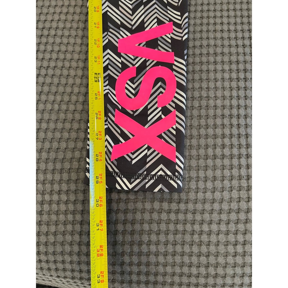 Victoria Secret Capri‎ Leggings | NWOT Womens Black White Print Athletic Pants - Picture 7 of 8